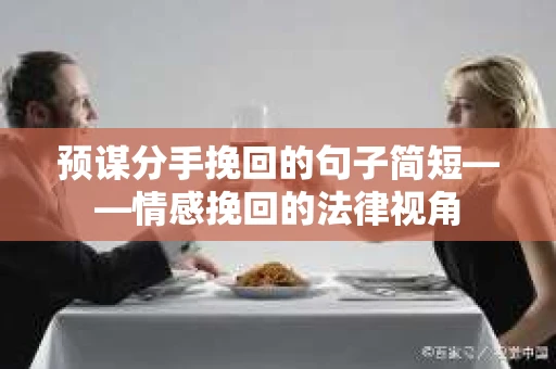 预谋分手挽回的句子简短——情感挽回的法律视角