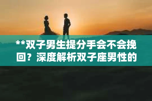 **双子男生提分手会不会挽回？深度解析双子座男性的情感决策**