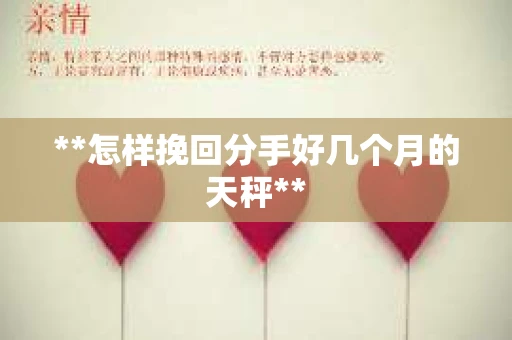 **怎样挽回分手好几个月的天秤**