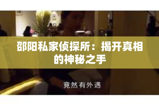 邵阳私家侦探所：揭开真相的神秘之手