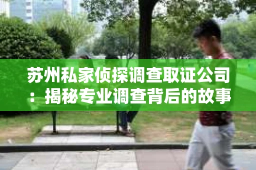 苏州私家侦探调查取证公司：揭秘专业调查背后的故事