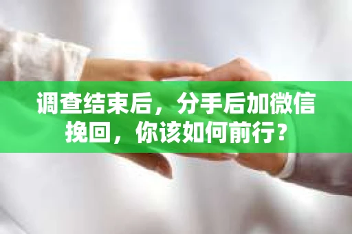 调查结束后，分手后加微信挽回，你该如何前行？