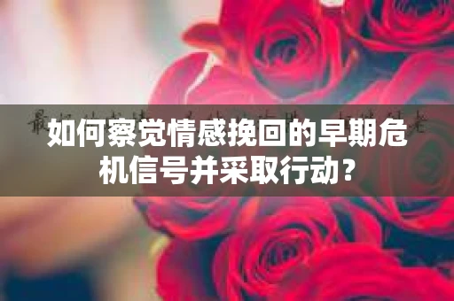 如何察觉情感挽回的早期危机信号并采取行动？